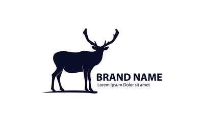 Deer Logo Template with Minimalist Design