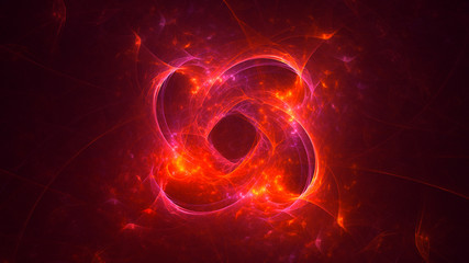 3D rendering abstract circle light background