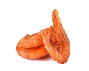 Fried shrimp ball on white background
