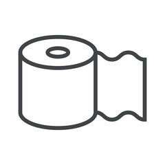 Line icon toilet paper