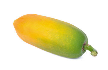 ripe papaya isolated on a white background