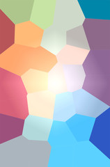 Abstract illustration of blue, green, yellow and red Giant Hexagon background