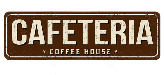 Fototapeta premium Cafeteria vintage rusty metal sign
