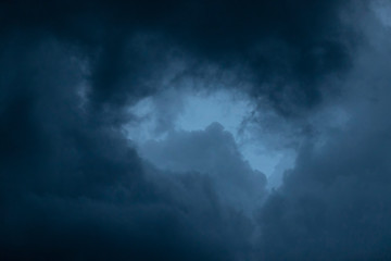 Stormy clouds for background.