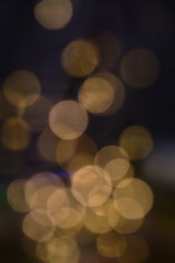 circle bokeh from warm light 