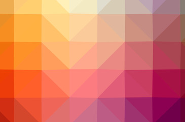 Illustration of abstract Blue, Orange, Pink, Red horizontal low poly background. Beautiful polygon design pattern.
