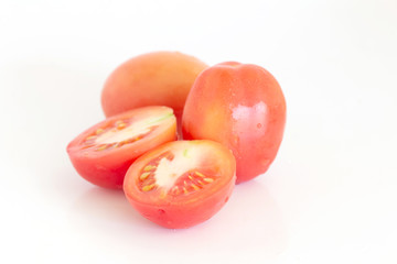 Isolated of Fresh tomatoes on white background