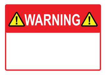 Warning sign Danger Sign with blank space for your text printable paper templates available for A4 paper vector illustration - 276659417