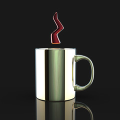 Coffe cup concept - 3D Illustration