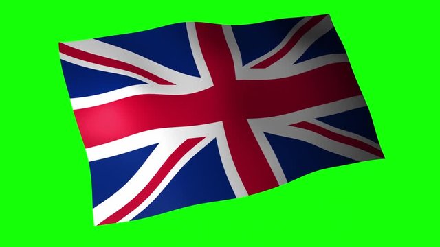 イギリス国旗　クロマキー合成用グリーンバック