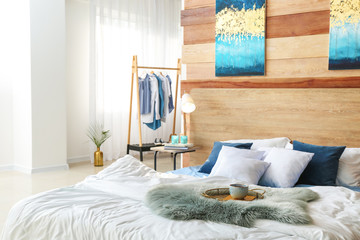 Stylish interior of bedroom