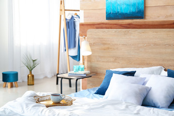 Stylish interior of bedroom