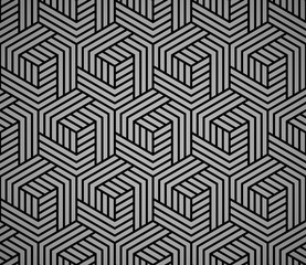 Abstract geometric pattern with stripes, lines. Seamless vector background. Black and grey ornament. Simple lattice graphic design