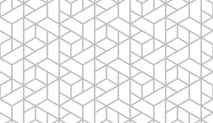 The geometric pattern with lines. Seamless vector background. White and grey texture. Graphic modern pattern. Simple lattice graphic design.