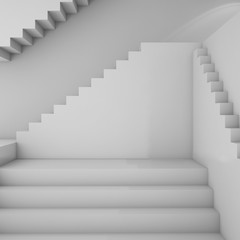 Obraz premium interior design in modern color geometry concept,terrazzo floor and wall,3d illustration,3d rendering