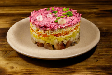 Traditional russian salad 