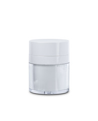 blank packaging clear glass jar of beauty cosmetic cream with cap