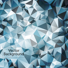 Obraz premium Blue and white polygonal mosaic background