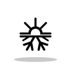 Air Conditioning icon in flat style. AC symbol for your web site design, logo, app, UI Vector EPS 10.