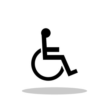 Wheelchair / Handicap / Disabled person icon in trendy flat style. Vector Illustration EPS 10.