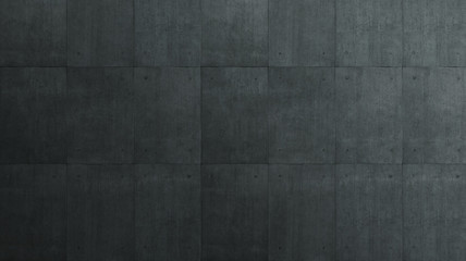 Industrial Loft style dark concrete cement square tiles wall background .