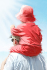 Intorno al collo di pap&agrave;