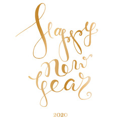 Nappy new year 2020 confetti postcard decoration lettering