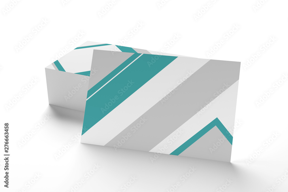 Poster mock up of businesscard on a white background - 3d rendering