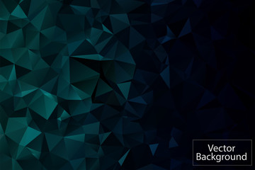 Obraz premium Dark green polygonal mosaic background