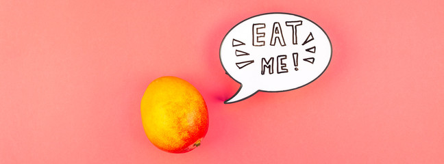 Mango fruit in creative pop art style concept