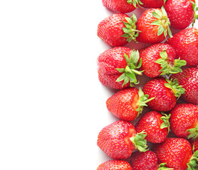 Sweet ripe strawberry on white background