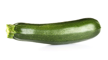 Fresh zucchini squash on white background