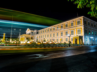 Naklejka premium Nightscape at MINISTRY OF DEFENCE Bangkok , Thailand.