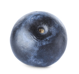Ripe blueberry on white background