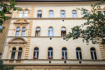 Obraz premium Street with old house in Budapest, Hungary