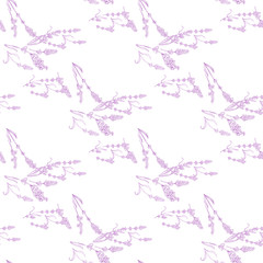 Modern abstract design template with pink lavender violet pattern on purple background for textile design. Fabric texture.