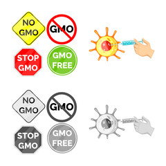 Vector illustration of test and synthetic sign. Collection of test and laboratory vector icon for stock.