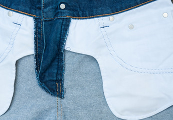 close up inside of jeans texture with pocket,jeans denim texture and background,Jeans of back