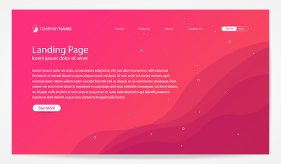 minimalist landing page background template with gradient color