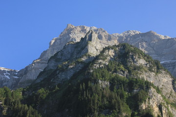 Fototapeta premium Peak of mount Glaernisch in early summer, Switzerland.