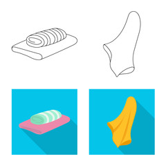 Isolated object of soft and clean logo. Collection of soft and household vector icon for stock.