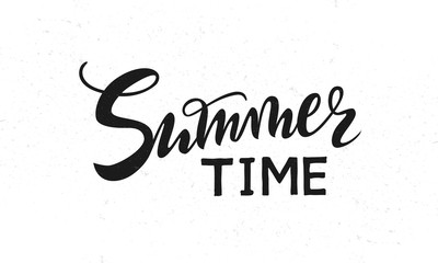 vector handwritten lettering Summer time with texture.