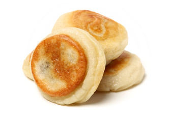 glutinous rice cake on white background