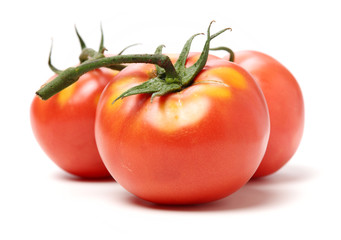 fresh tomato isolated on white background