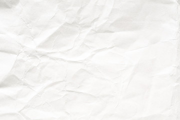 Crumpled white background paper texture