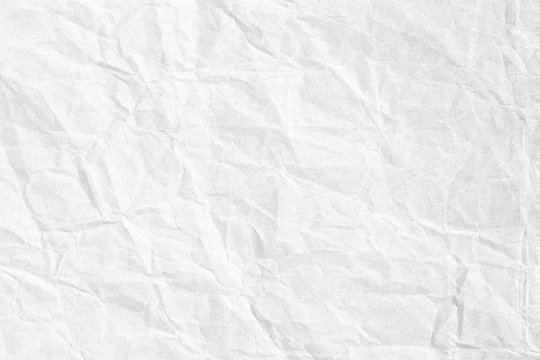 Crumpled white background paper texture