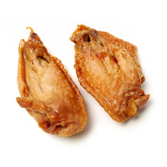 Chicken wings on white background