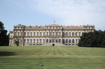 Naklejka premium Monza, Italy - July 2, 2019: Monza (Lombardy, Italy) - Royal Palace, the exterior at summer