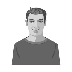 Isolated object of face and person logo. Collection of face and portrait stock symbol for web.