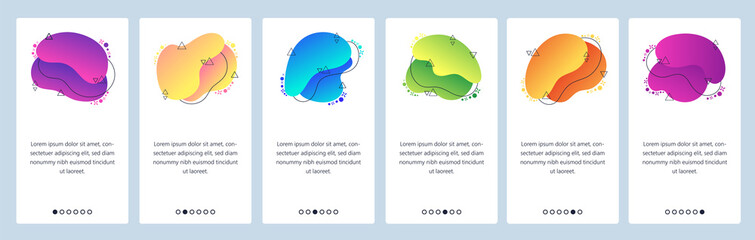 Website and mobile app onboarding screens vector template